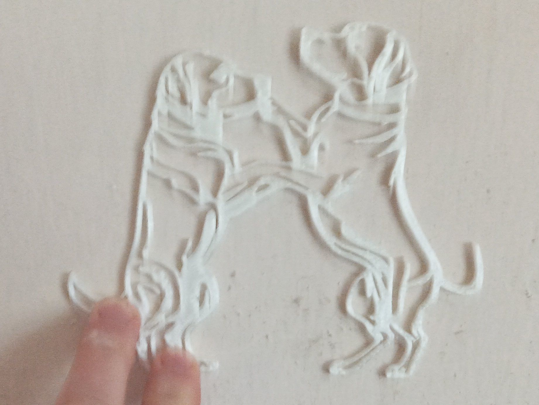 Two dancing dogs 3D print model_4