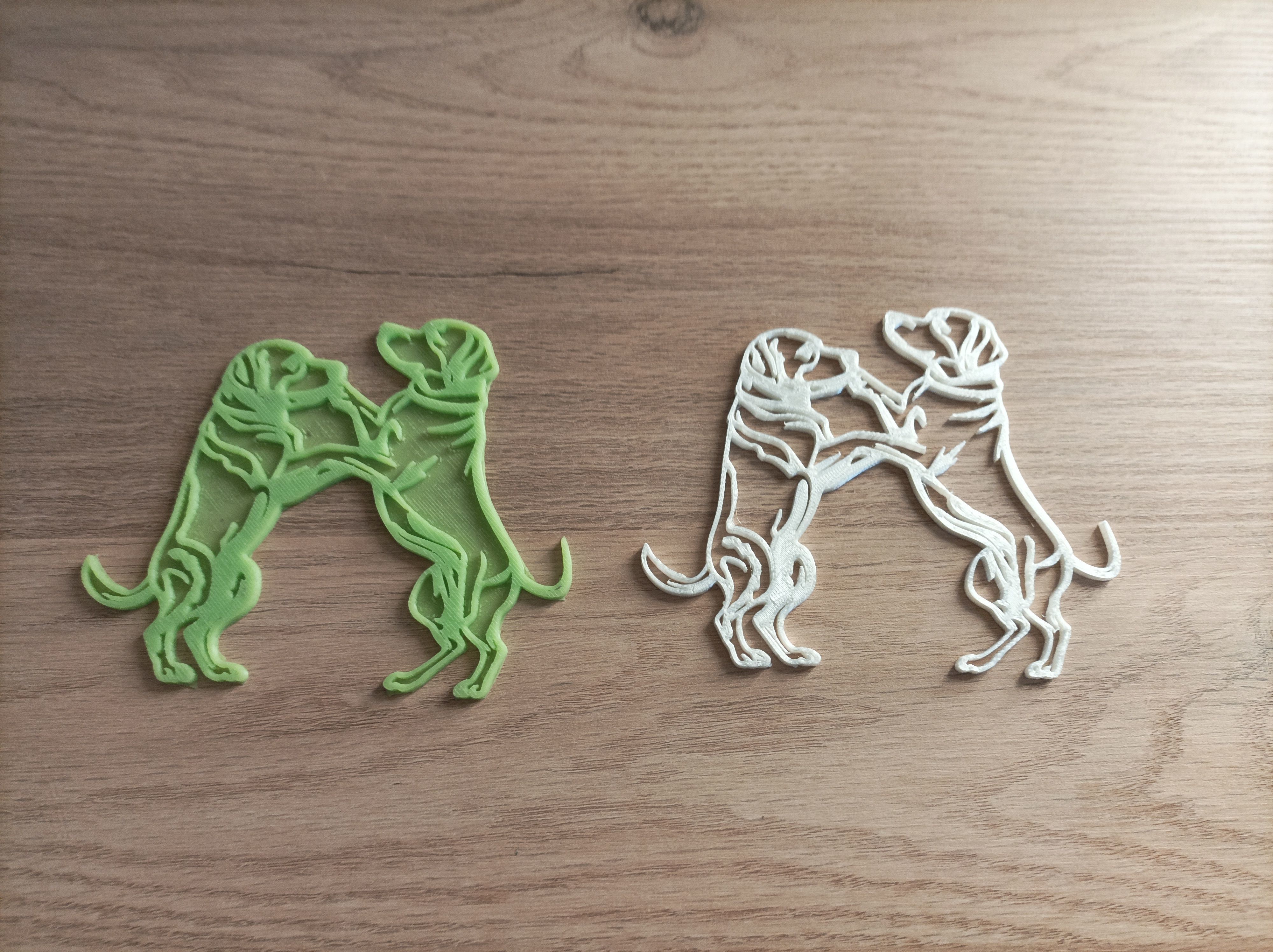 Two dancing dogs 3D print model_1