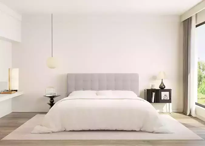 Bedroom 3D Rendering Interior