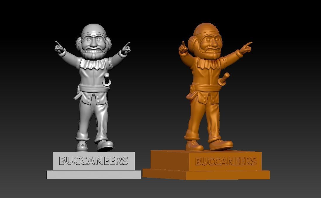 NFL - Captain Fear - Tampa Bay Buccaneers mascot 3D print model_1