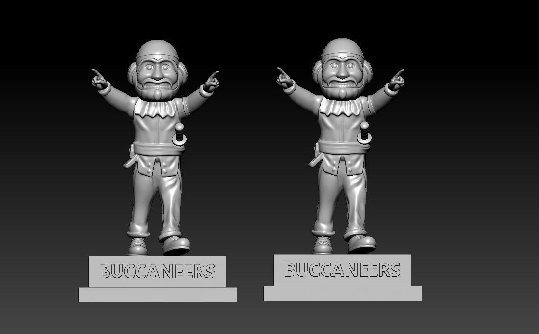 NFL - Captain Fear - Tampa Bay Buccaneers mascot 3D print model_2
