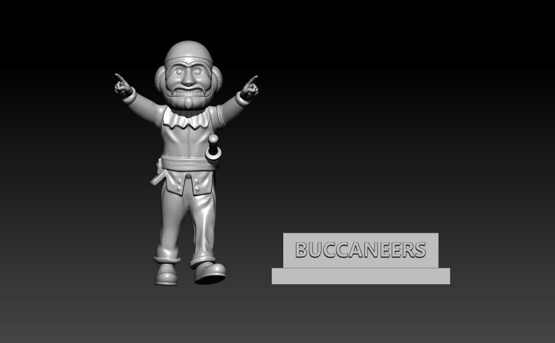 NFL - Captain Fear - Tampa Bay Buccaneers mascot 3D print model_3