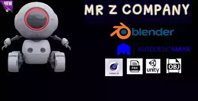 MINI ROBOT Low-poly 3D model