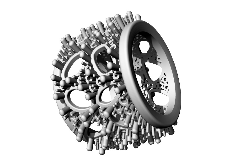 Pom Ring Free 3D print model_7