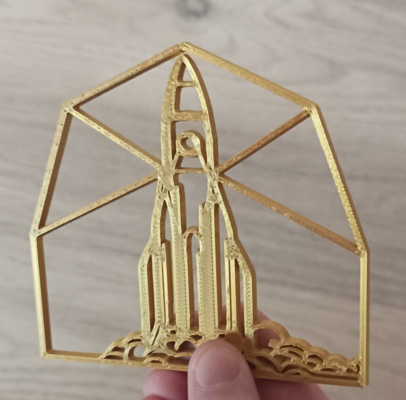 Rocket wall art 3D print model_2