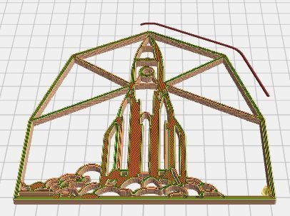 Rocket wall art 3D print model_4