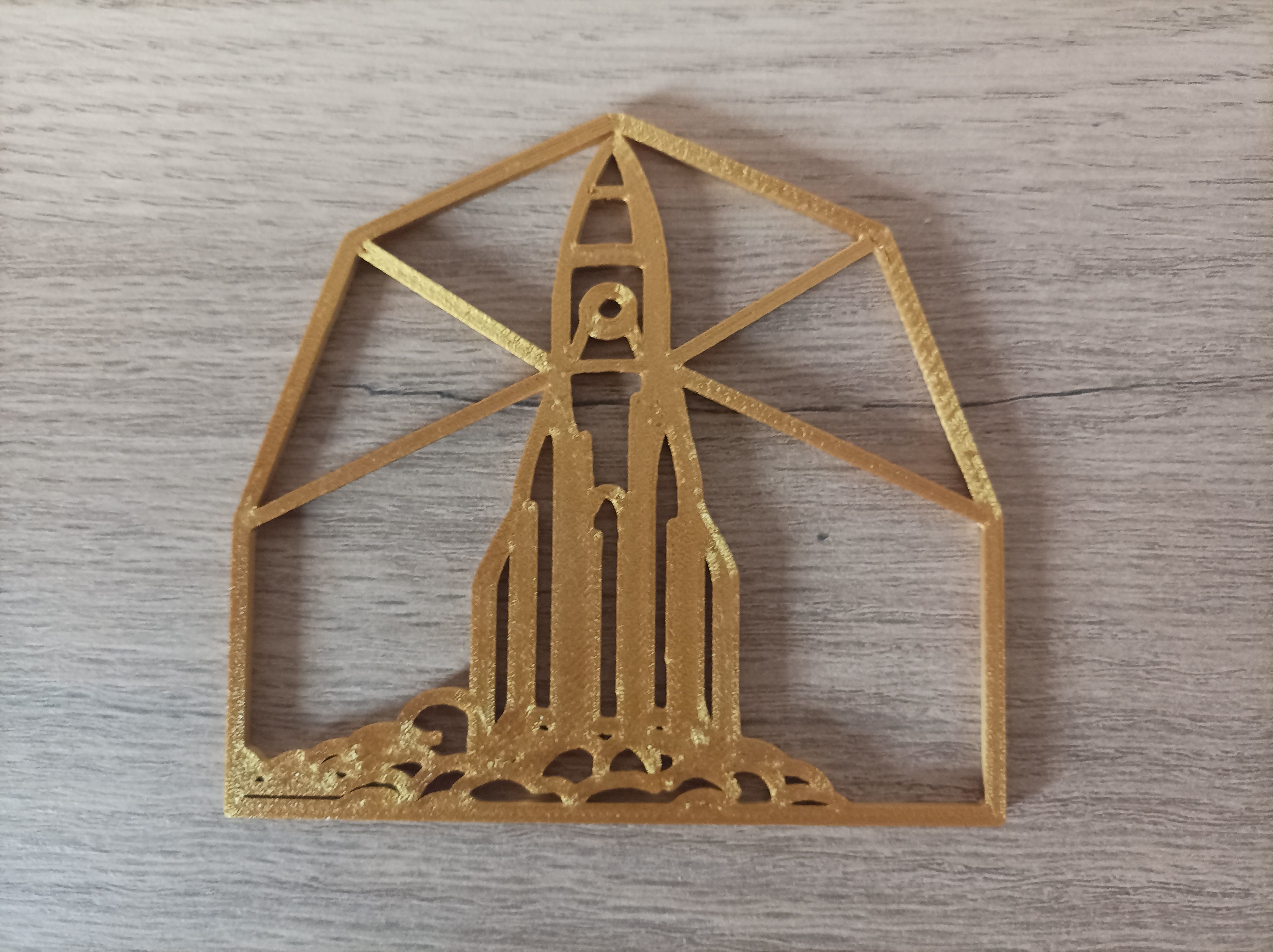 Rocket wall art 3D print model_3