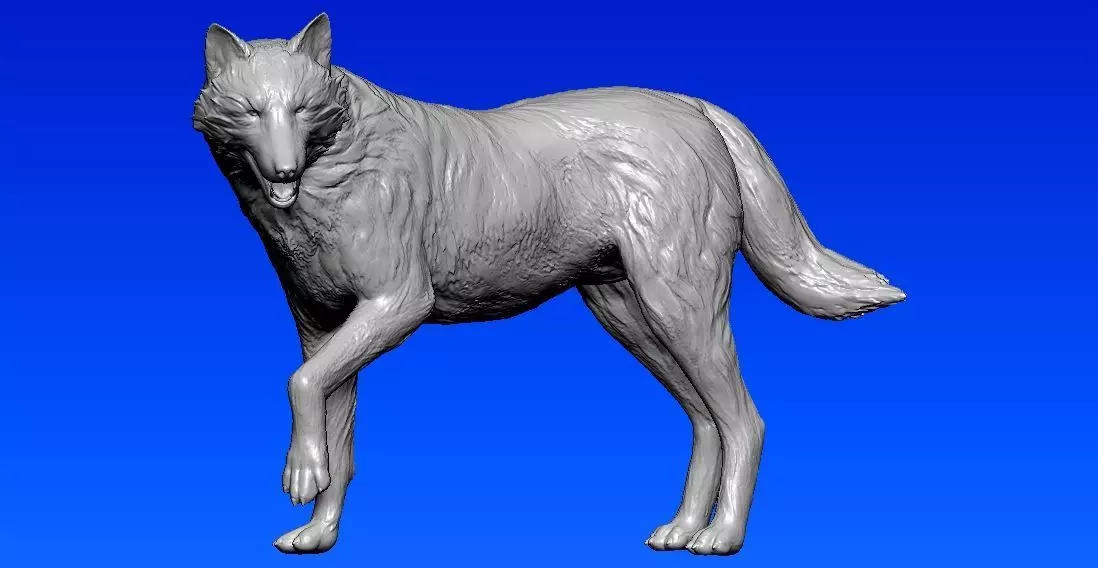 Wolf - animal - statue - decor - paper compartment - 3D print 3D print model