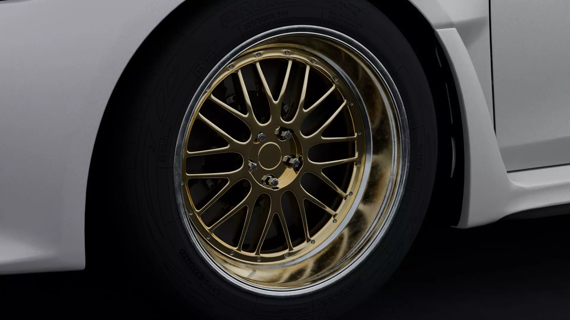 BBS LM Aftermarket Wheel Low-poly 3D model
