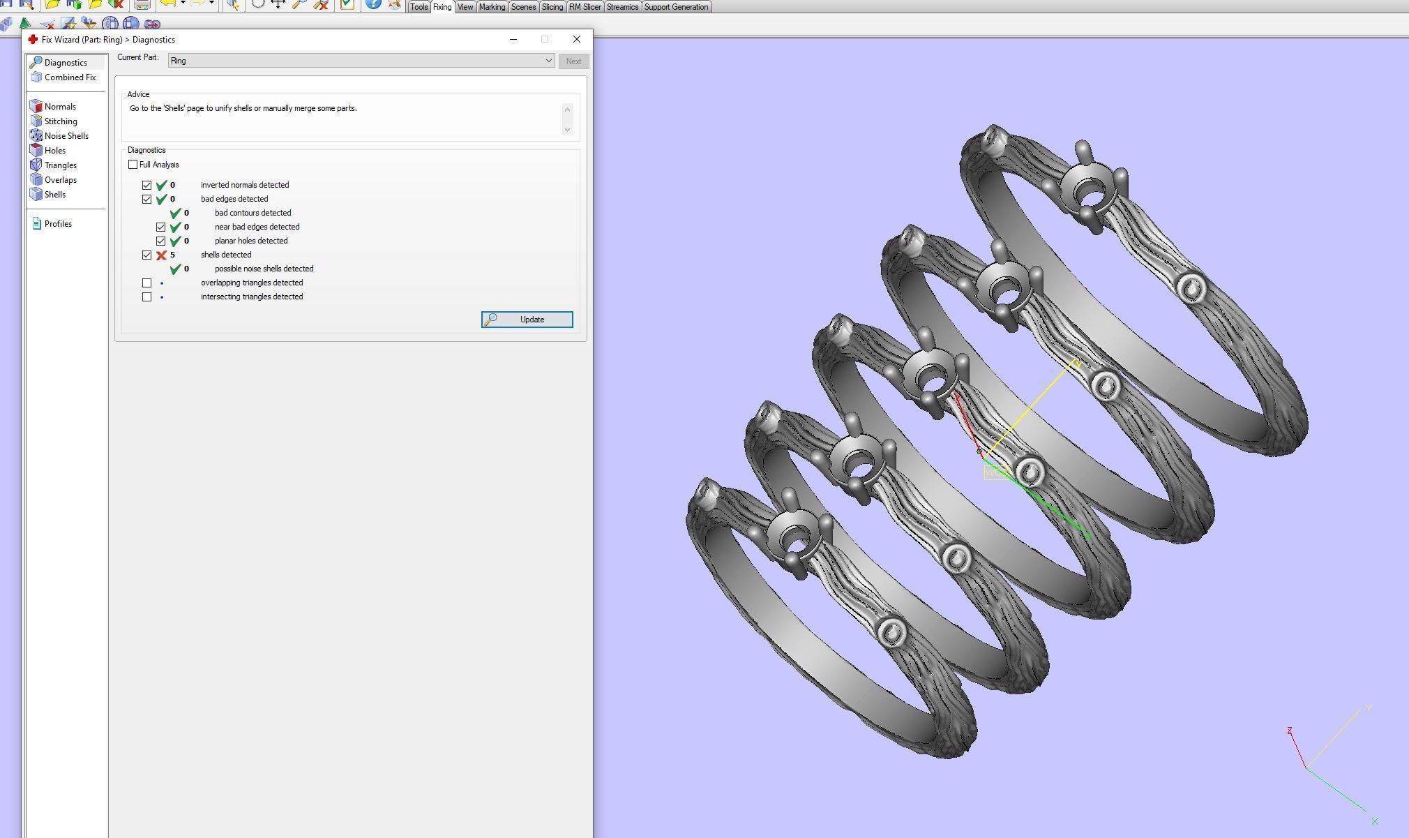 Delicate diamond ring 3D print model_4