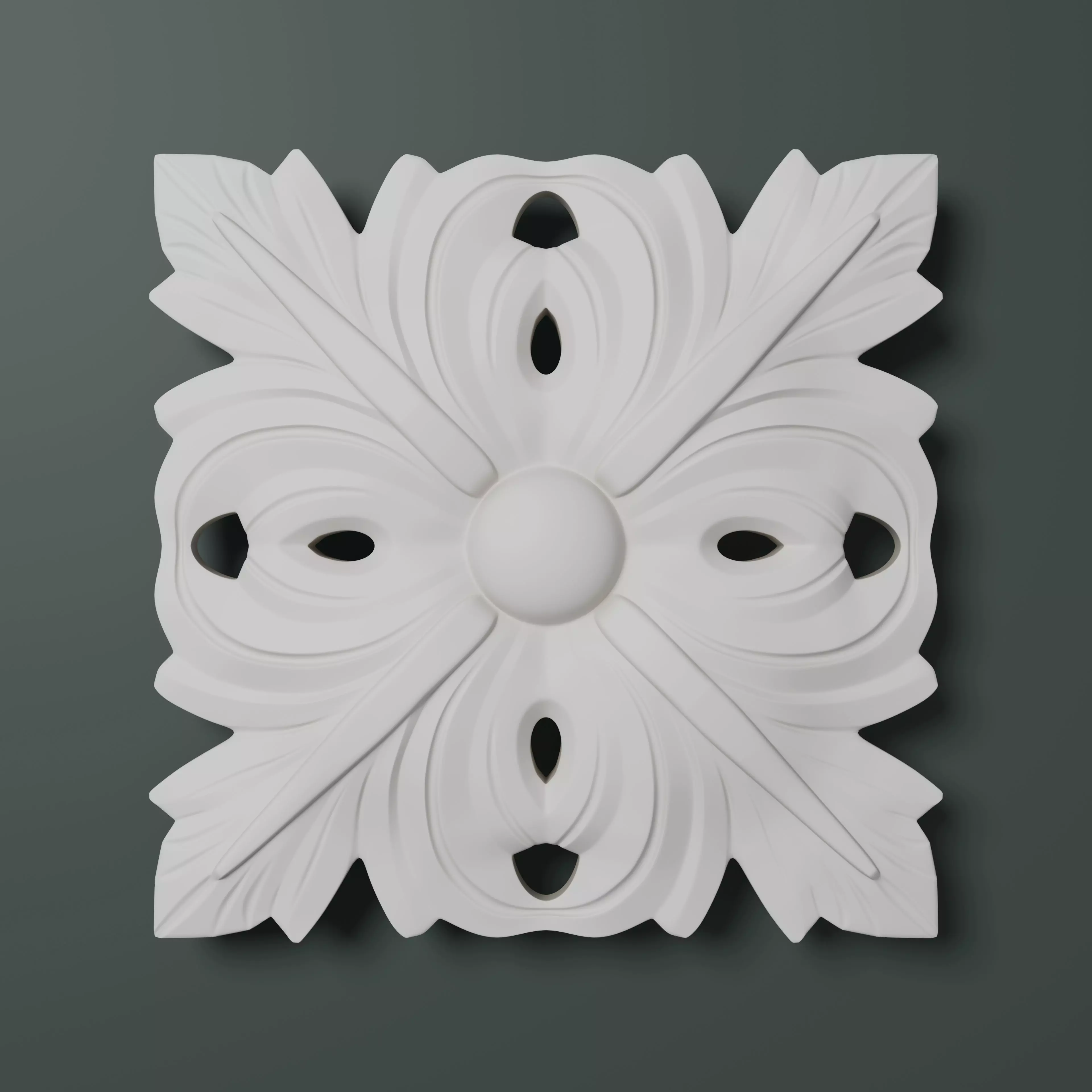 Square Acanthus Applique 001 3D model