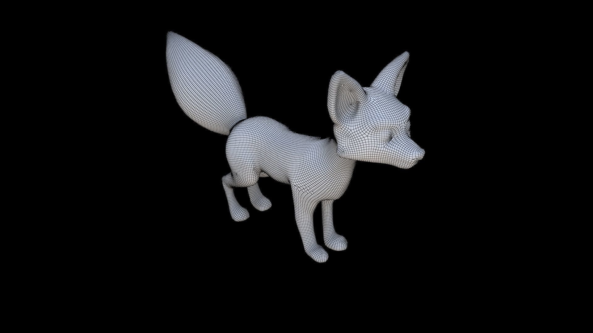 Fox 1 3D model_5