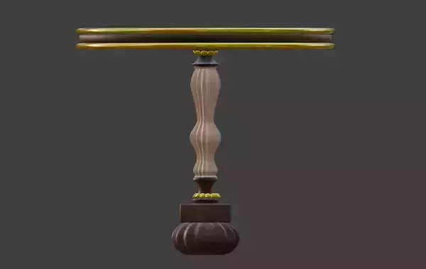 Ornamental decorative one-legged table