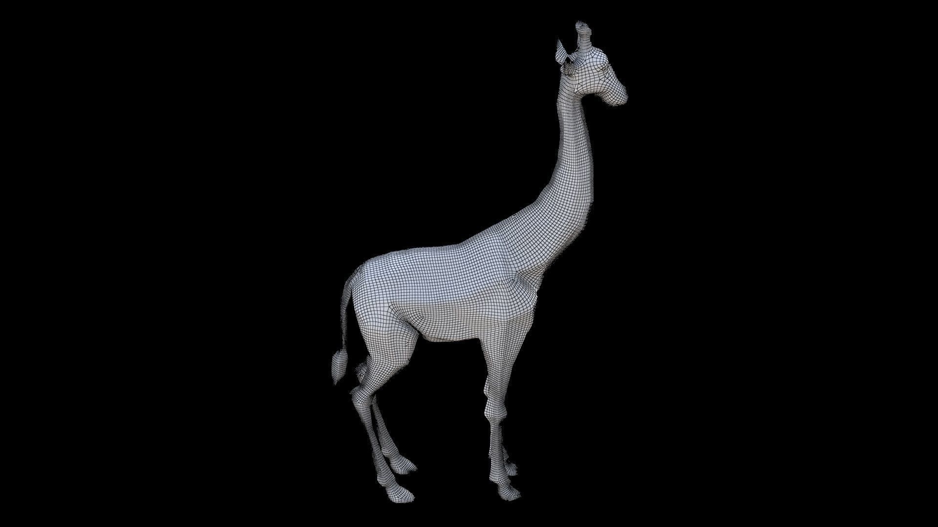 Giraffe 3D model_6