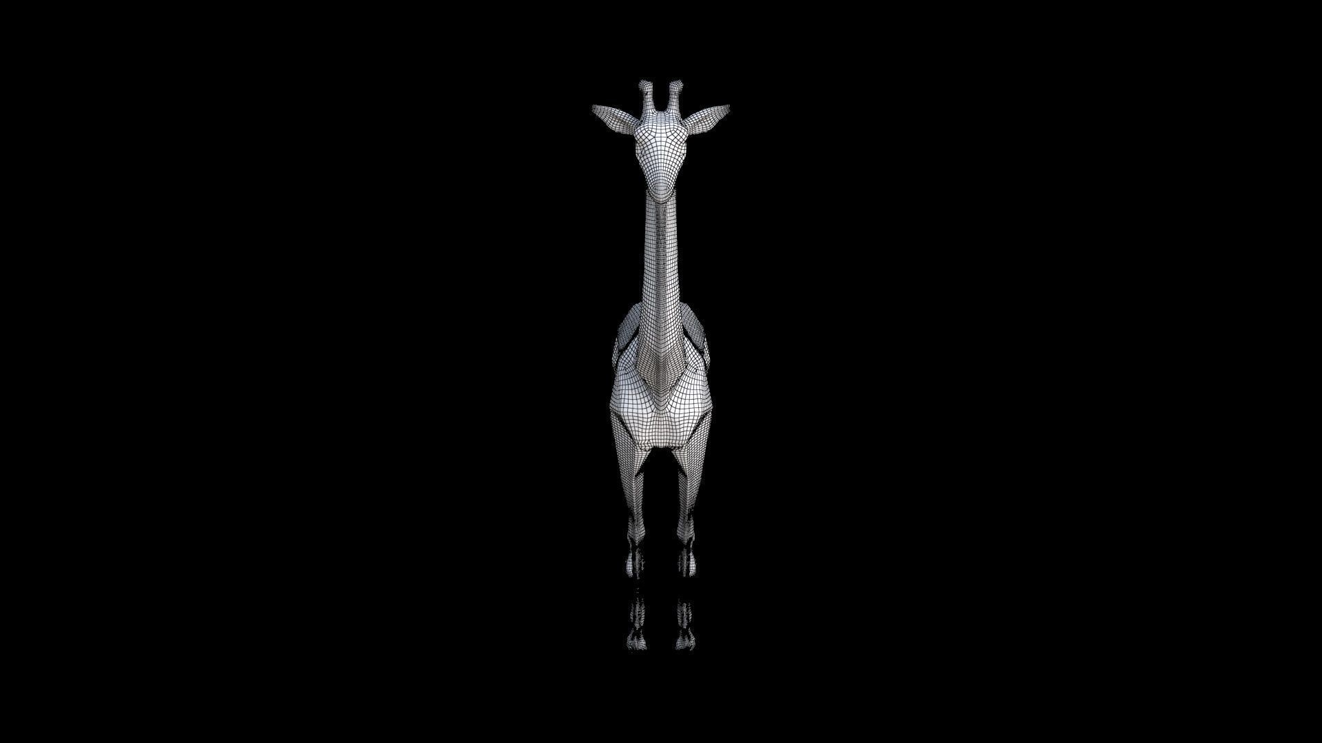 Giraffe 3D model_7
