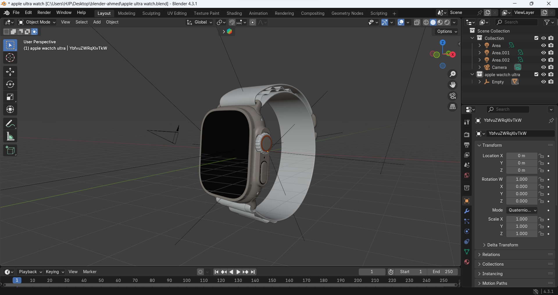 Apple Watch Ultra 2 3D model_20