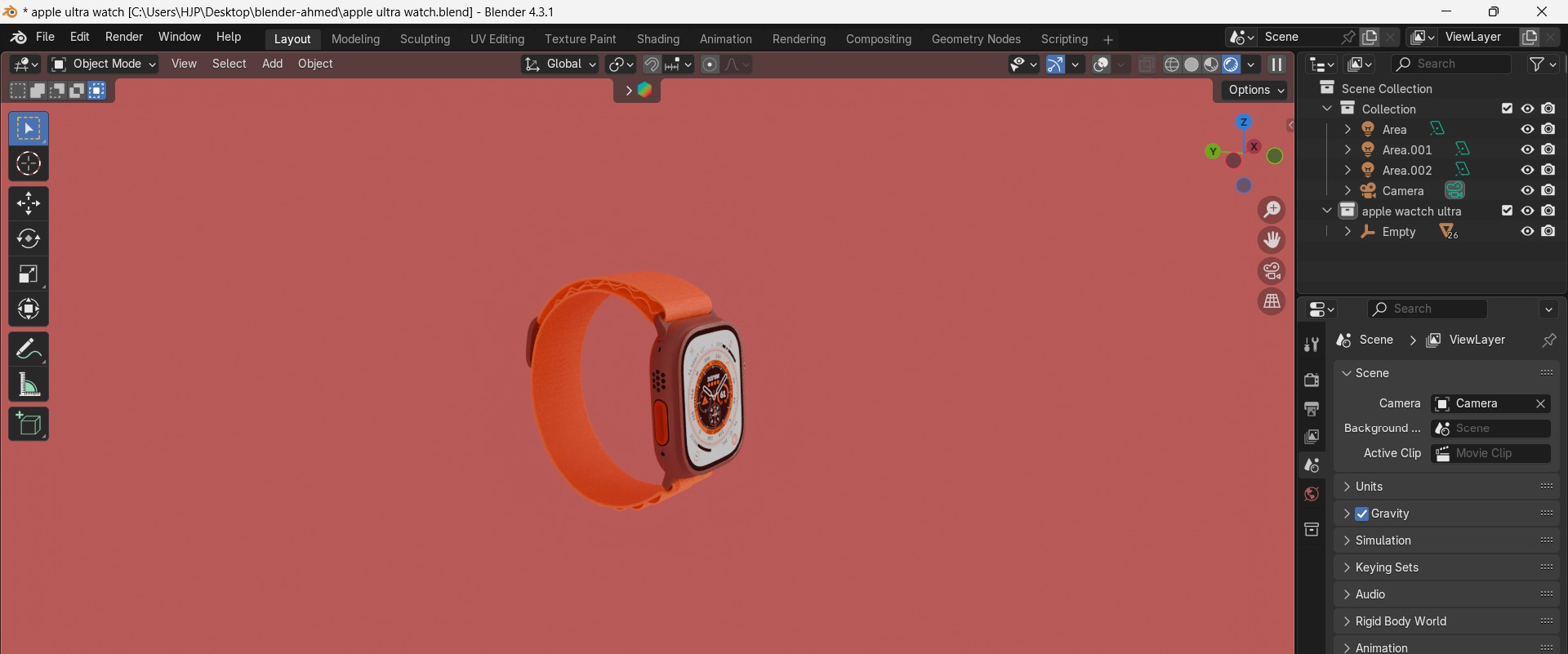 Apple Watch Ultra 2 3D model_15