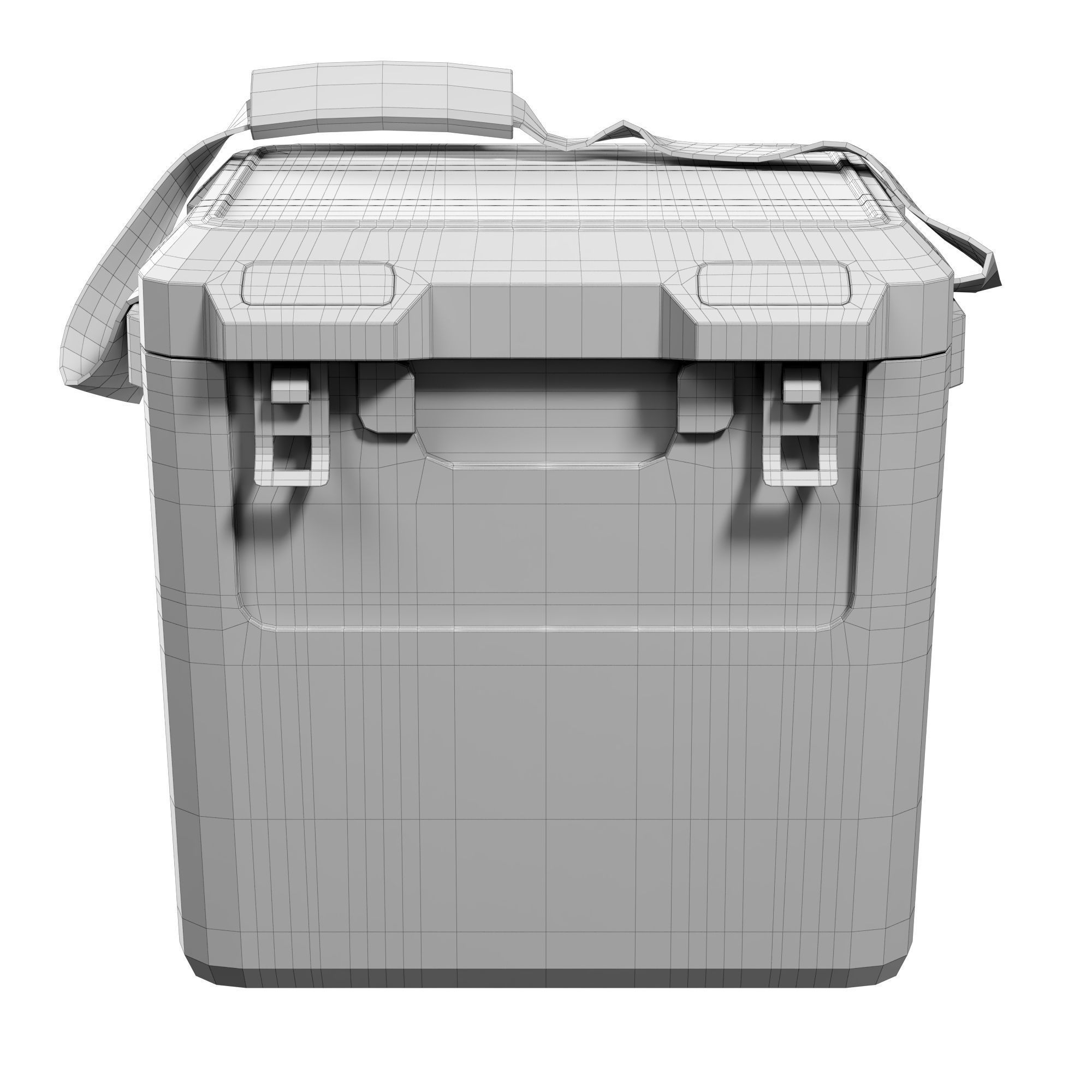 Cooler Box Domesctic CI 28 Low-poly 3D model_5