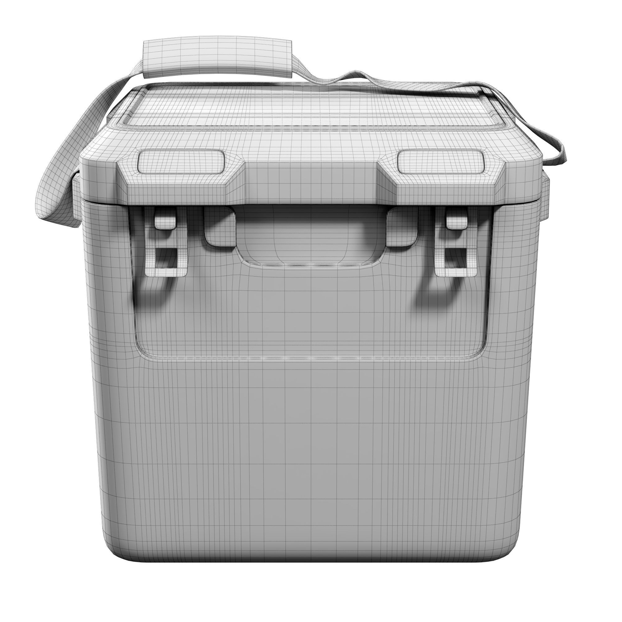 Cooler Box Domesctic CI 28 Low-poly 3D model_6