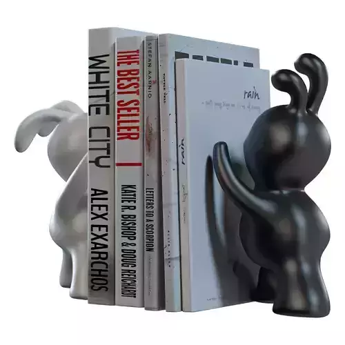Cute Rabbit Bookends Decor