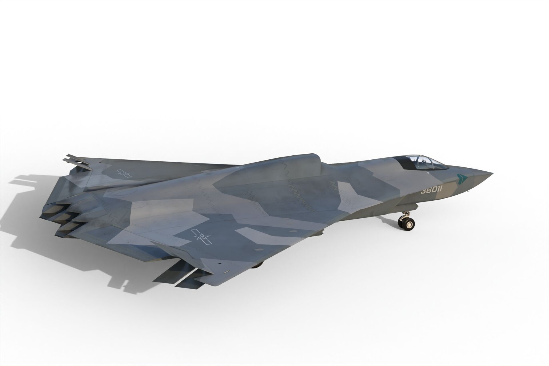 Chengdu J-36 3D model_5