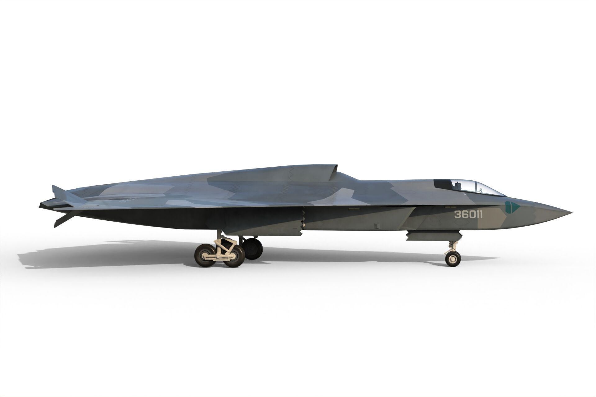 Chengdu J-36 3D model_12