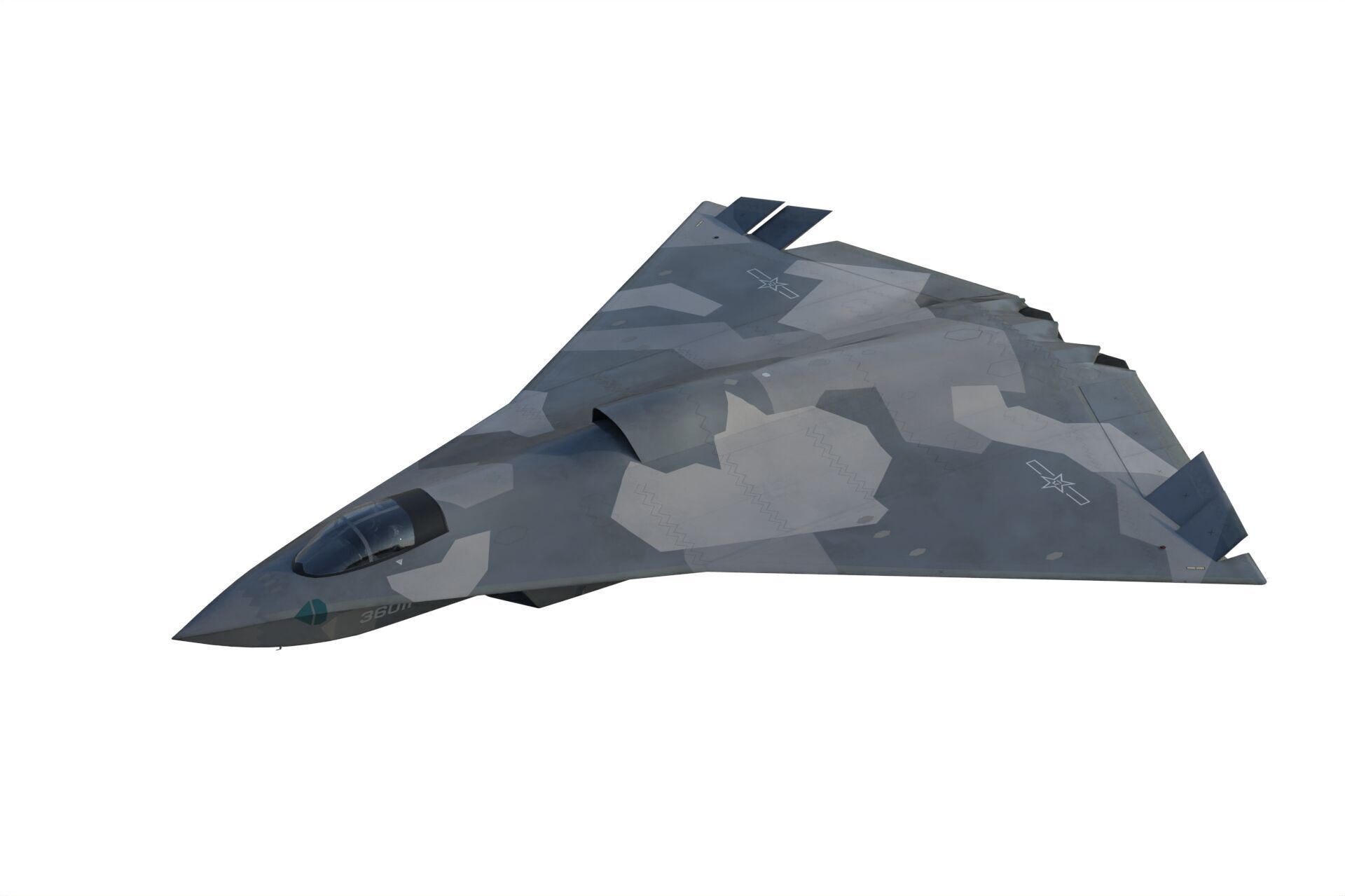 Chengdu J-36 3D model_9