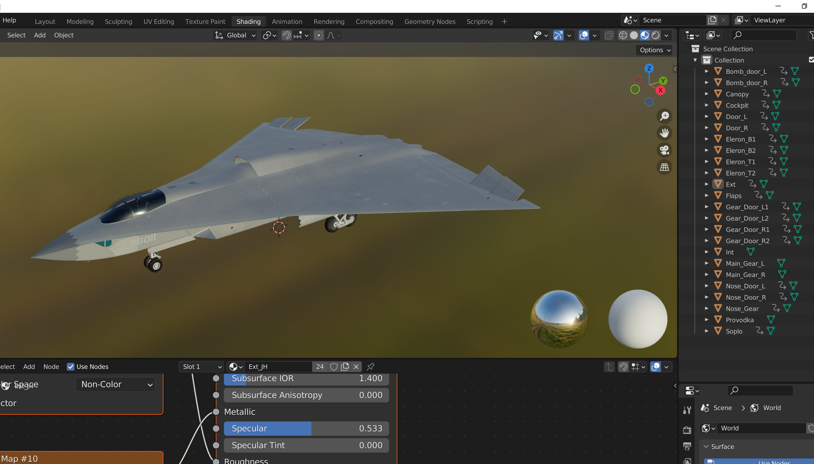 Chengdu J-36 3D model_21