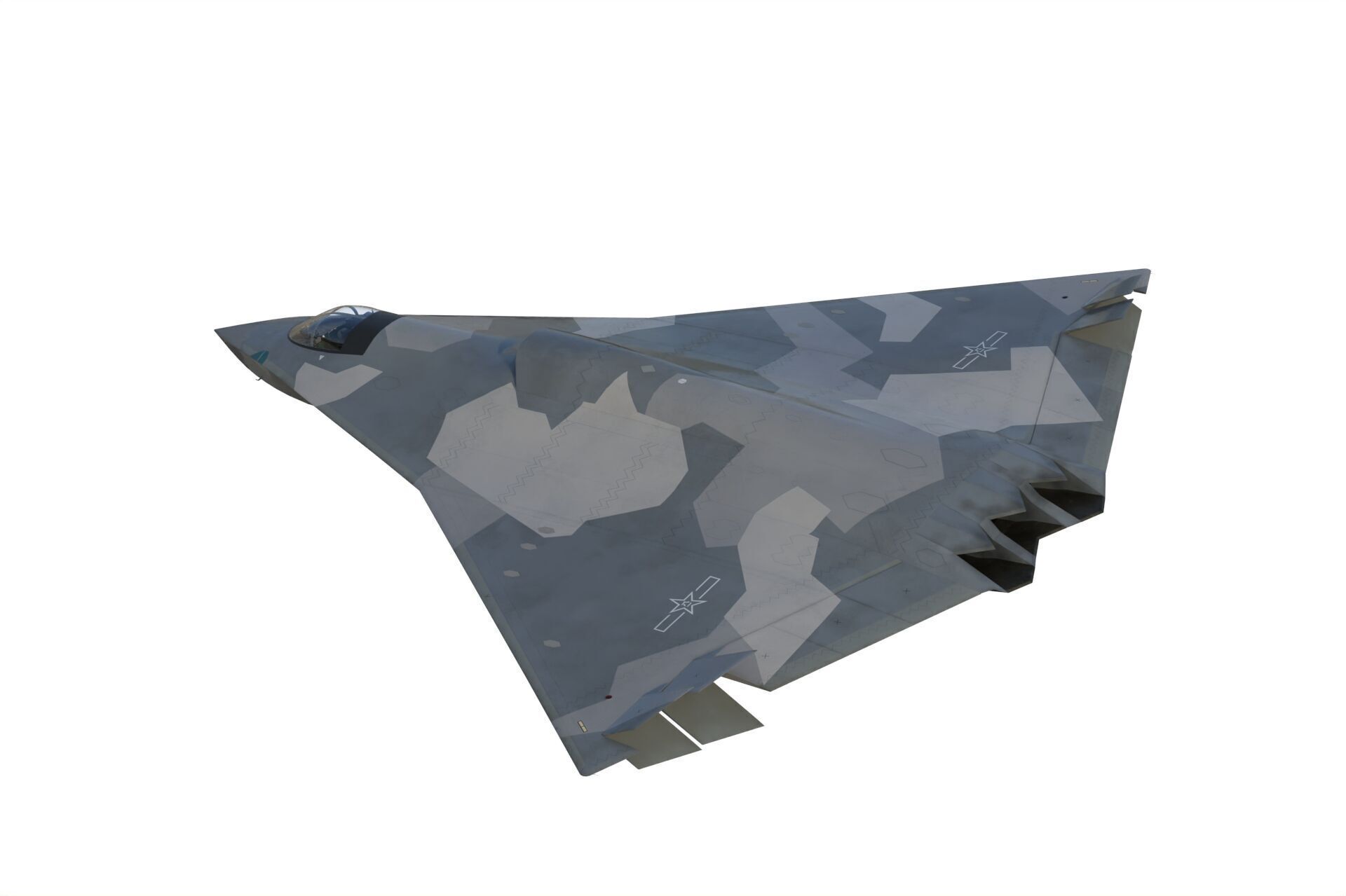 Chengdu J-36 3D model_11