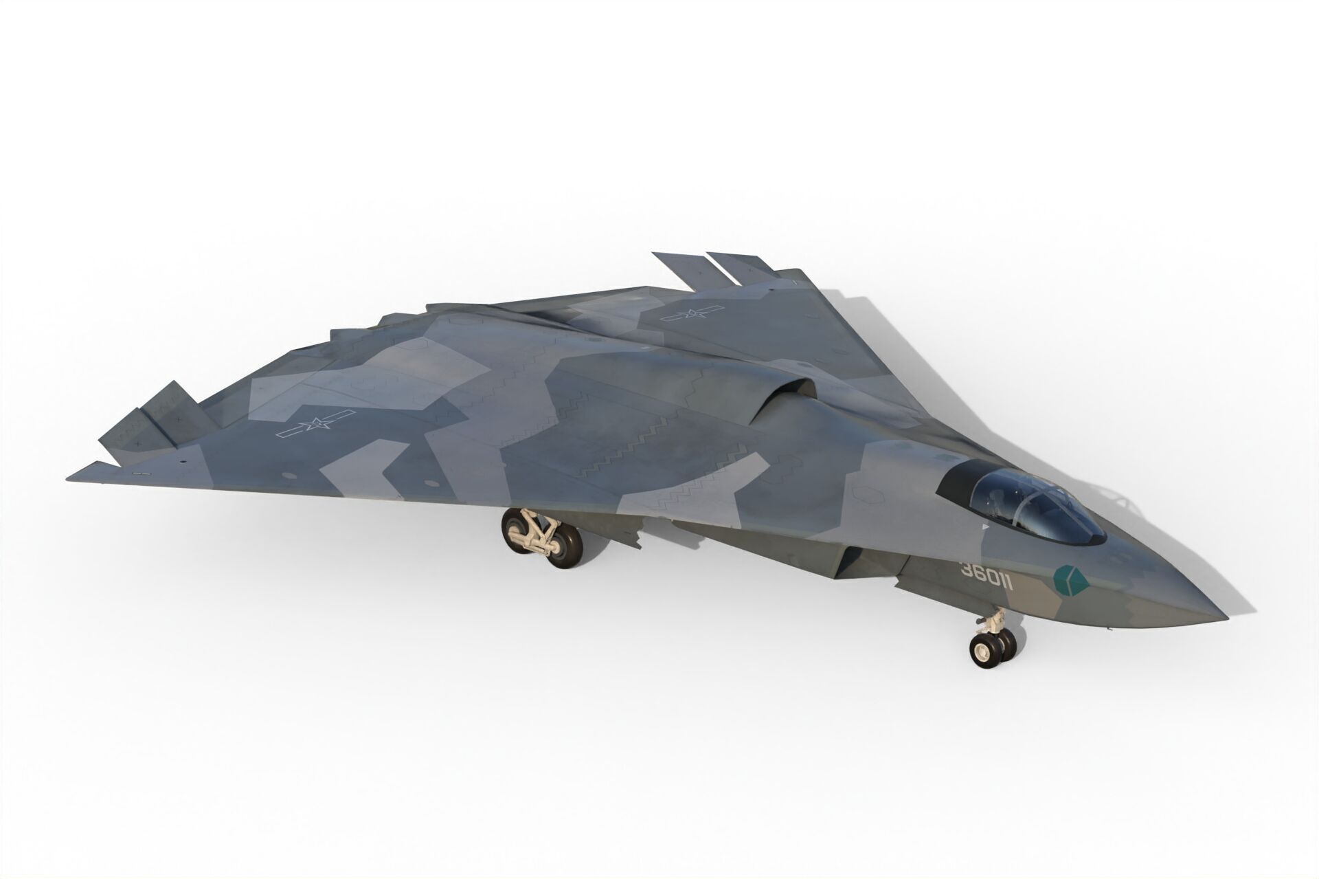Chengdu J-36 3D model_1