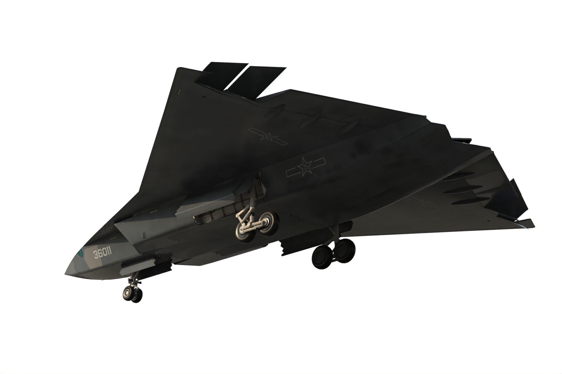 Chengdu J-36 3D model_16