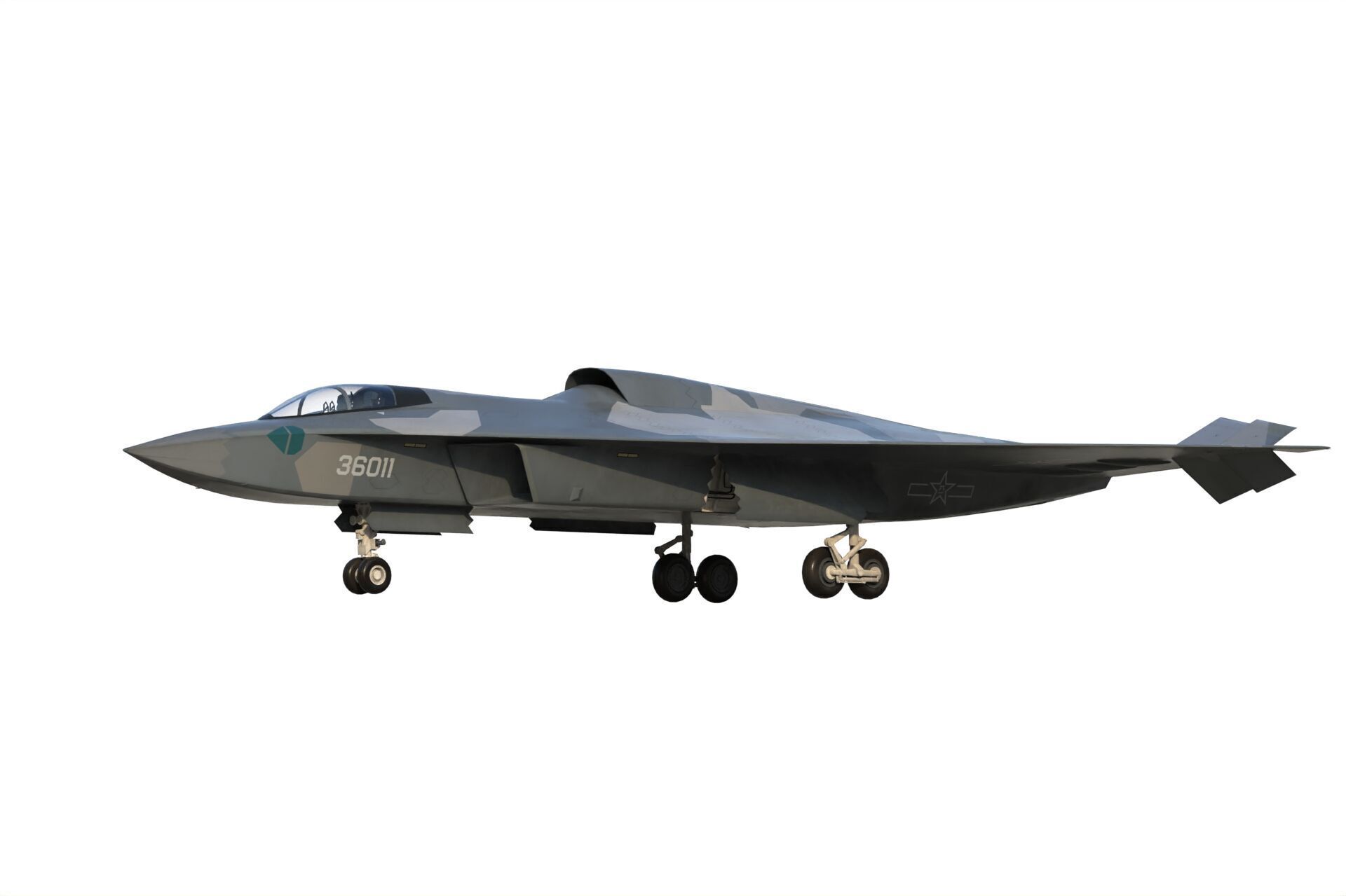 Chengdu J-36 3D model_19