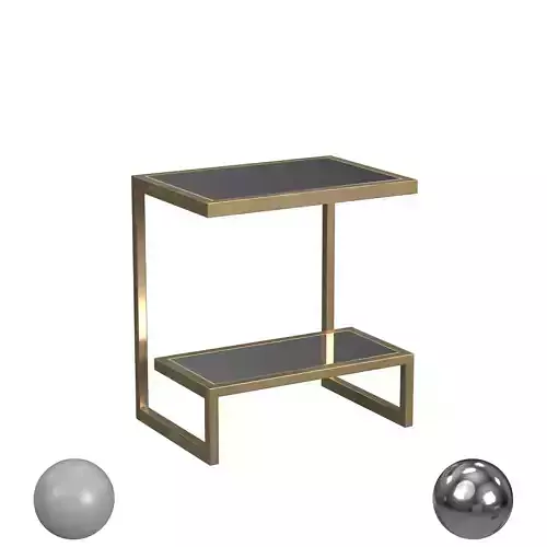 Kennedy Mirror Top Gold Accent Table
