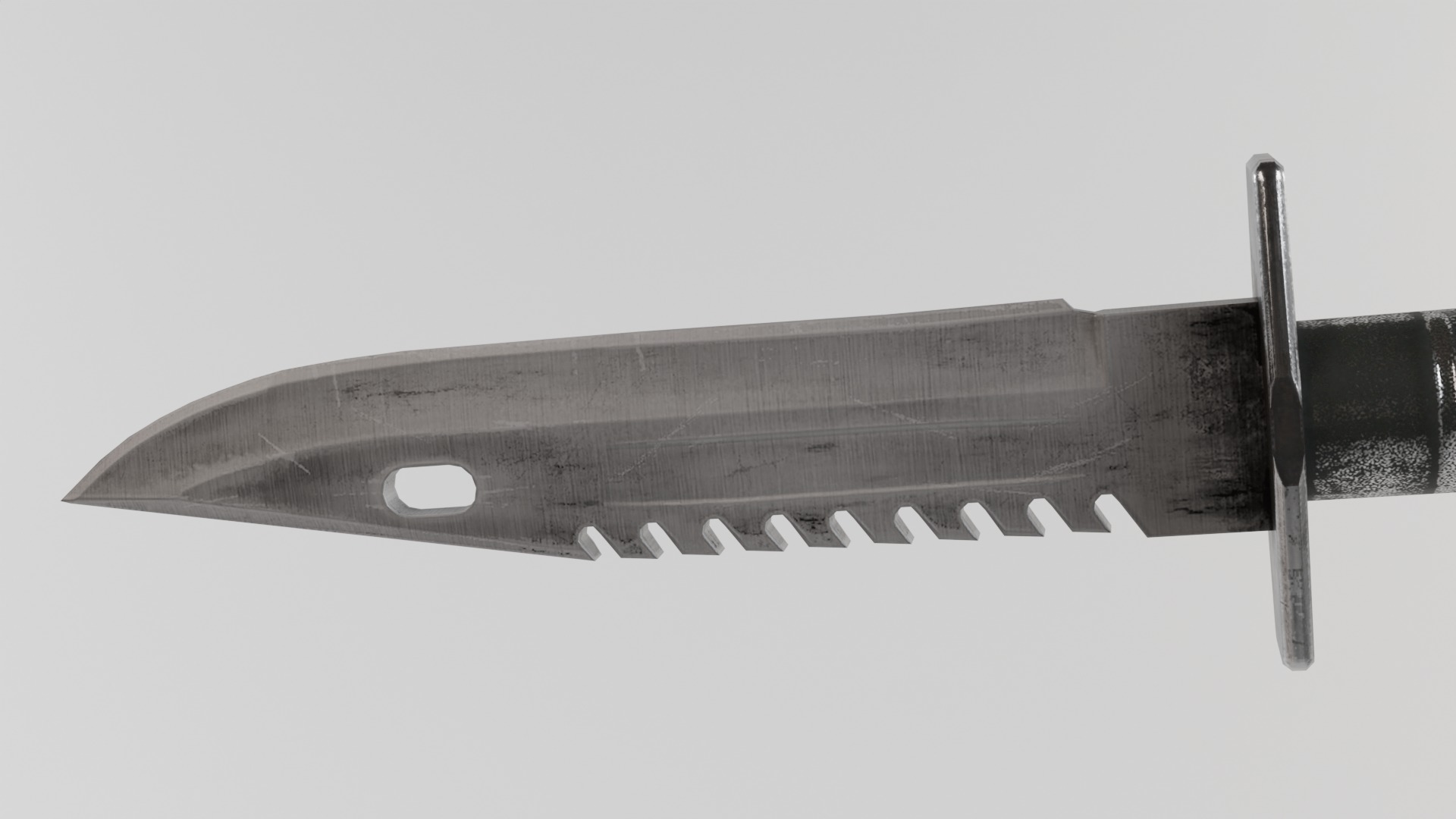 Combat knife 3D model_6