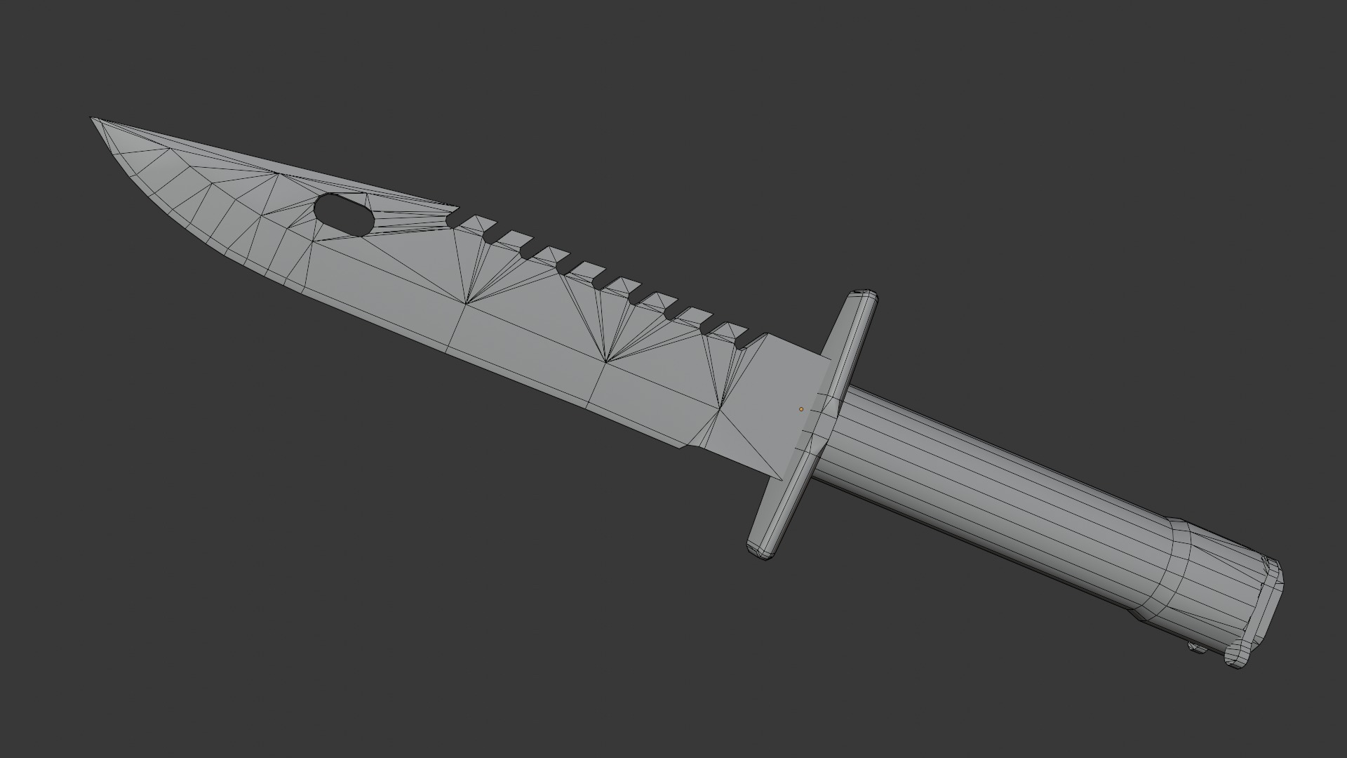 Combat knife 3D model_11