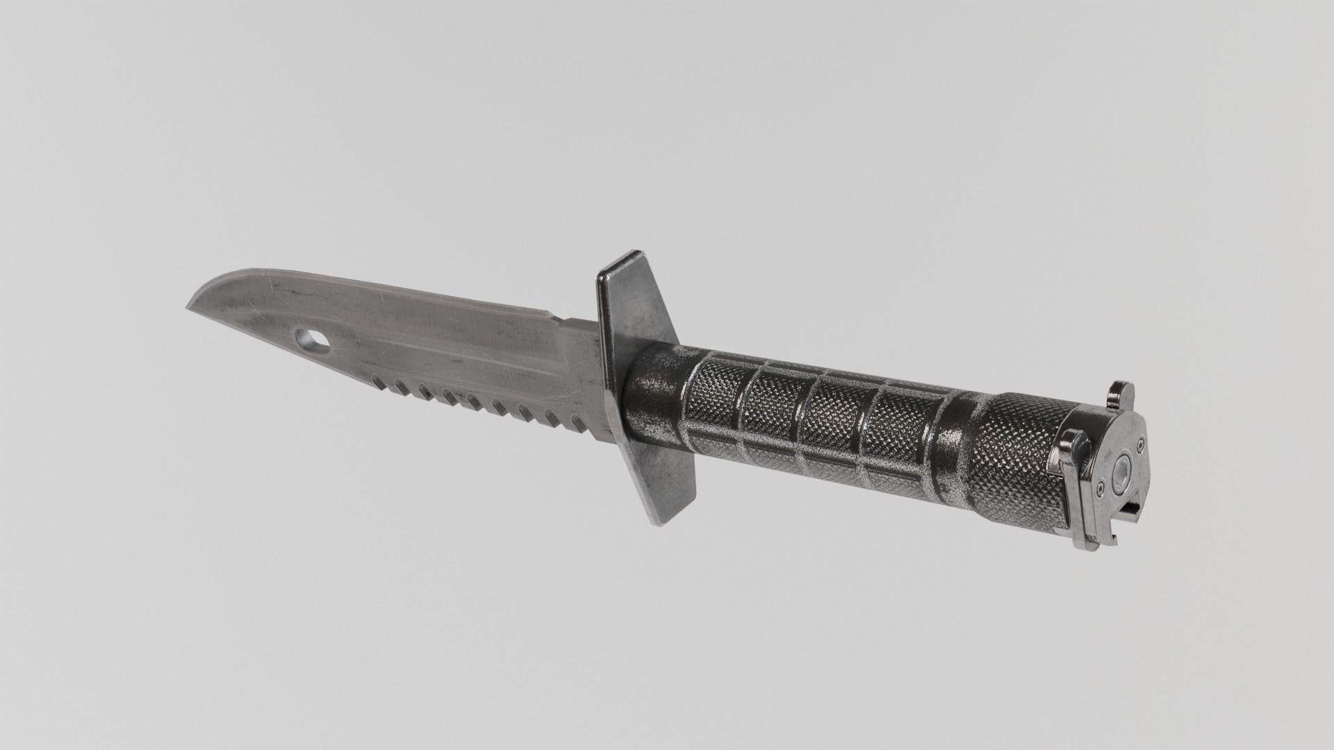 Combat knife 3D model_7