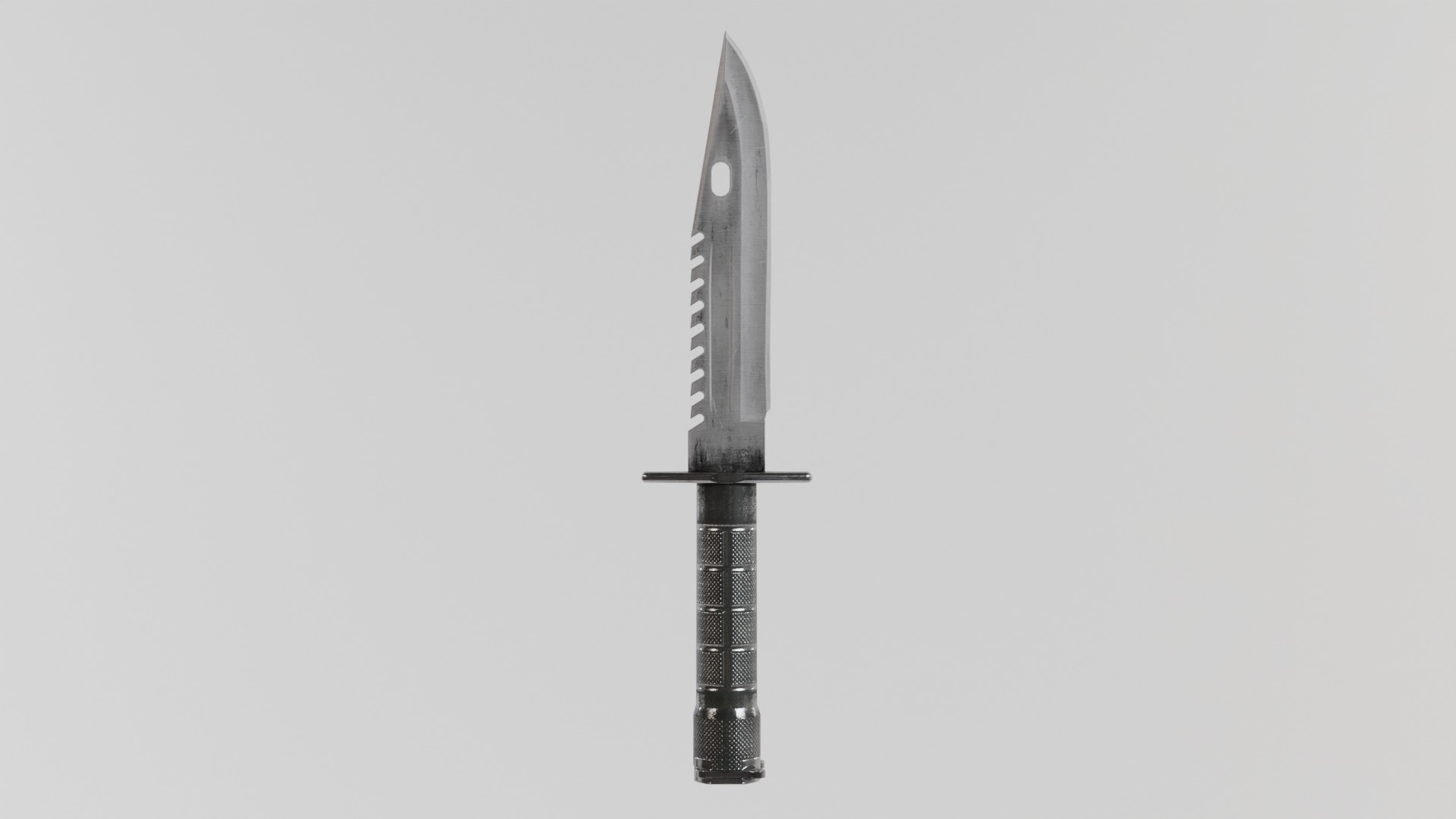 Combat knife 3D model_1
