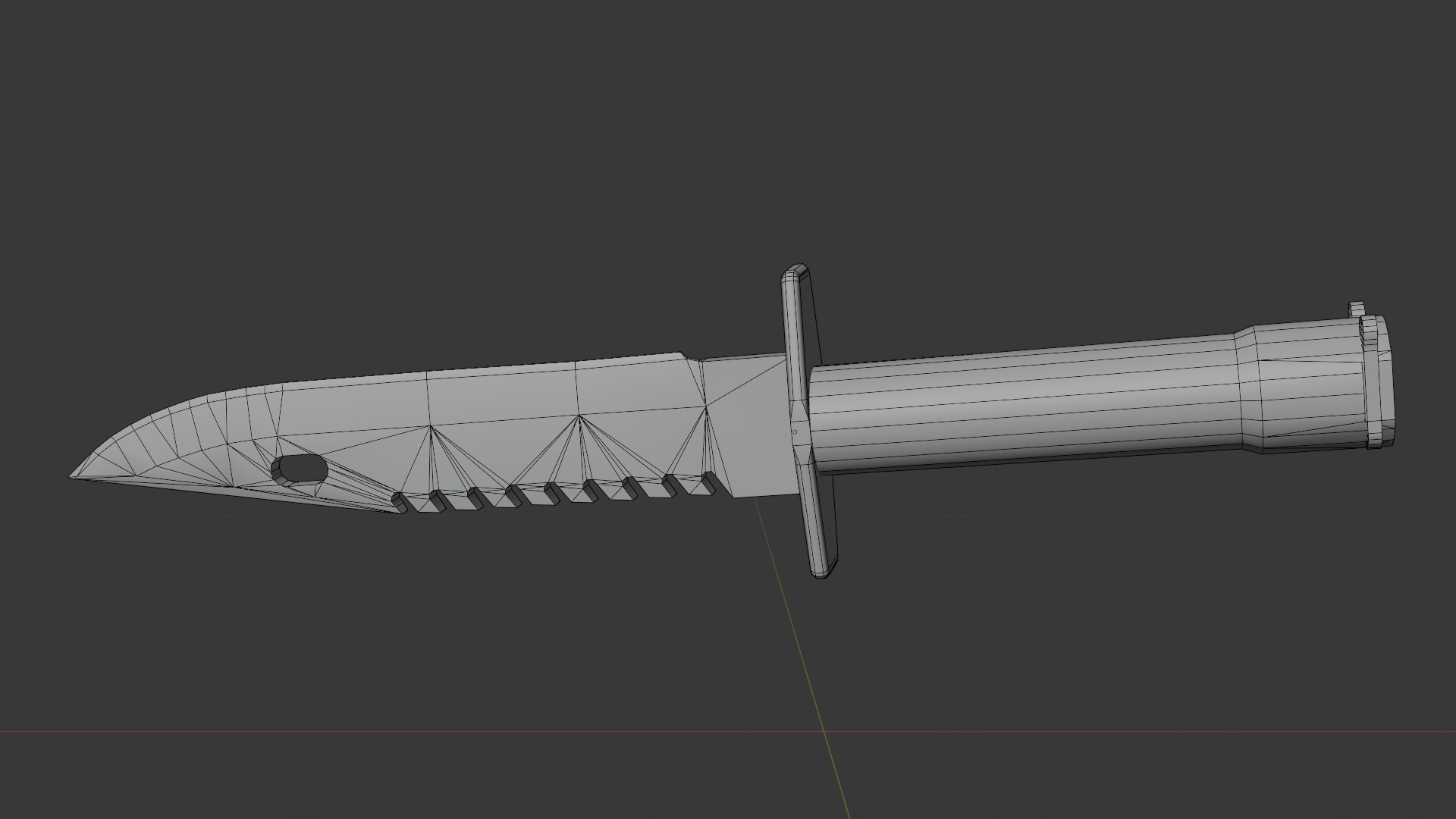 Combat knife 3D model_12