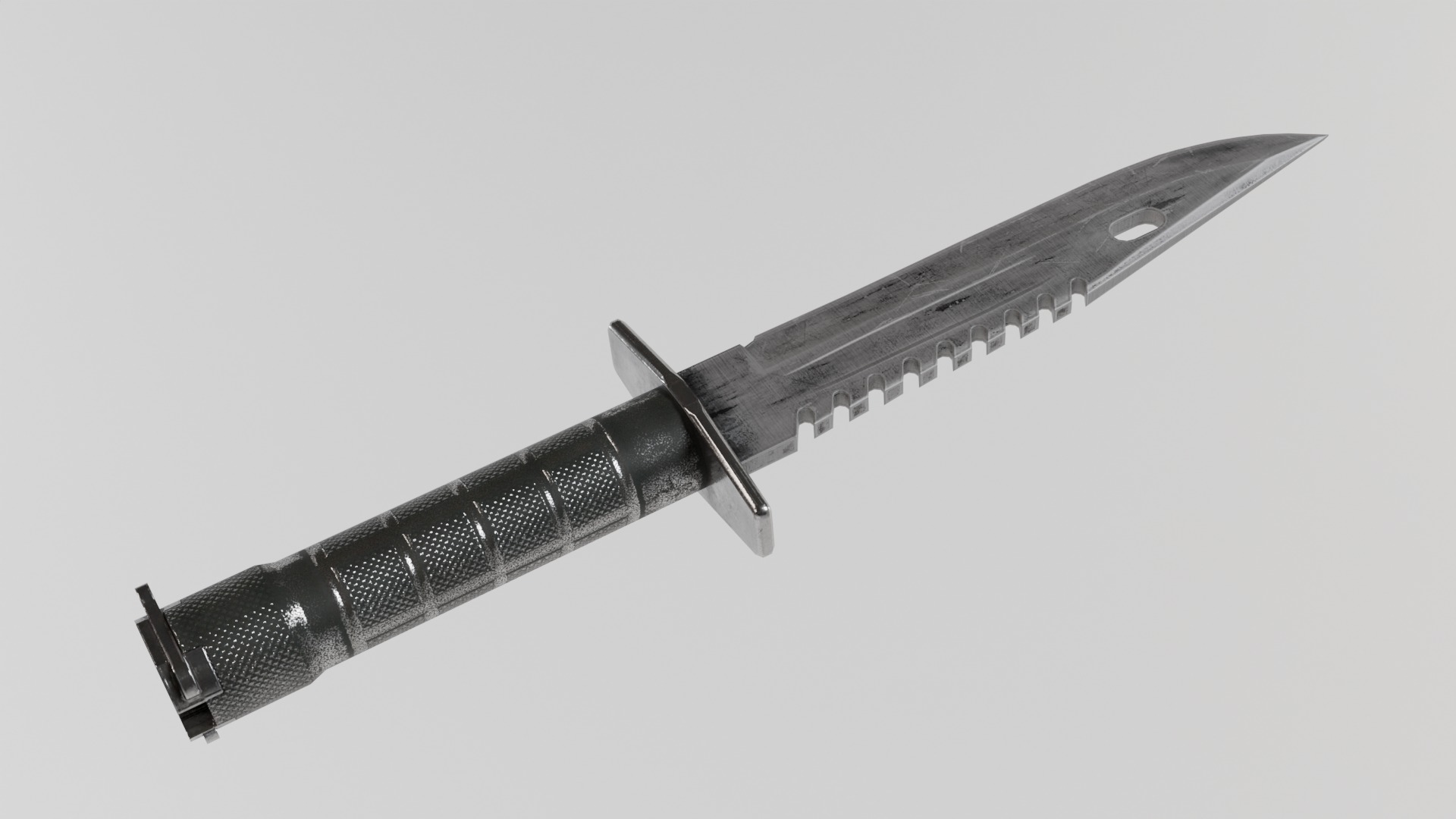 Combat knife 3D model_8