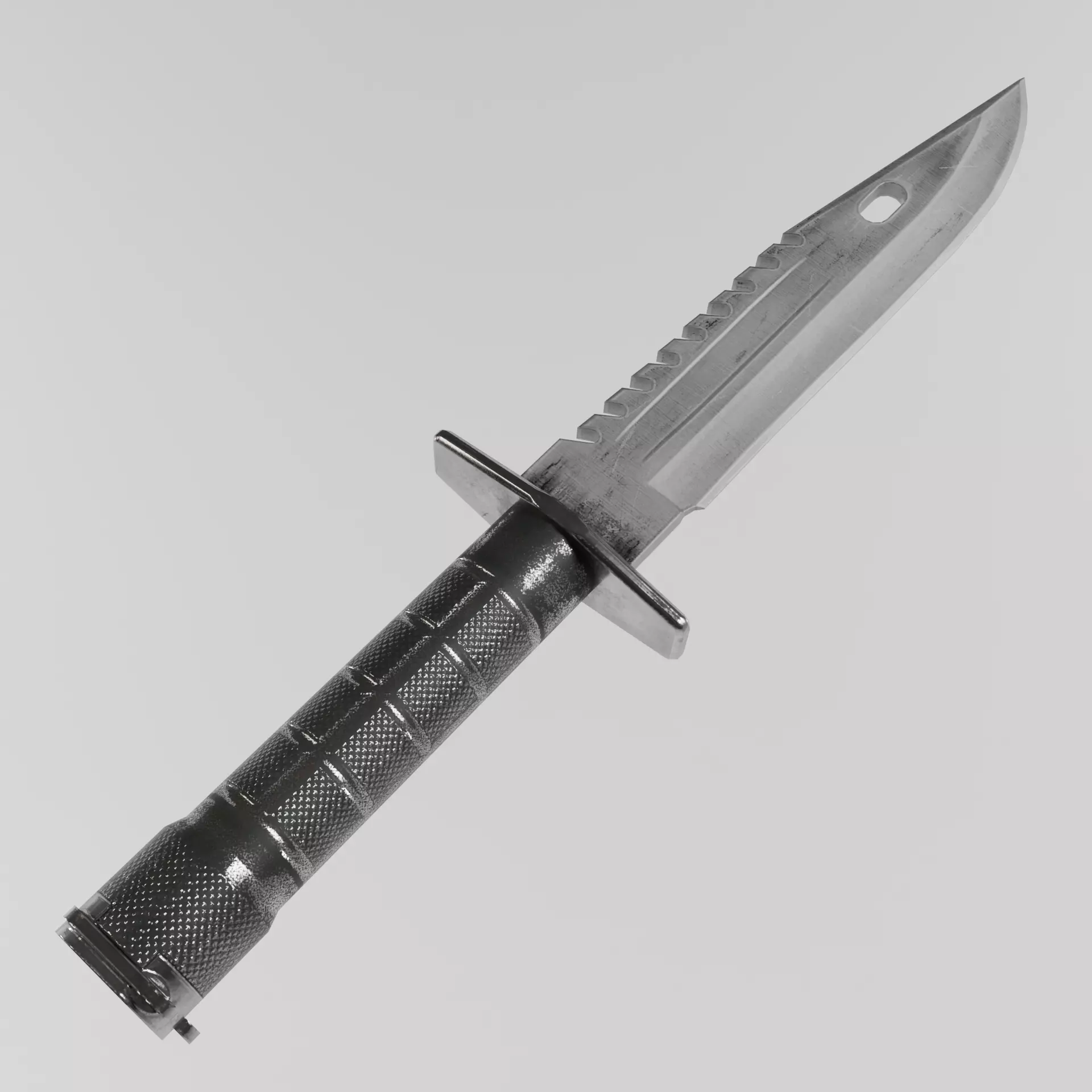 Combat knife 3D model_0