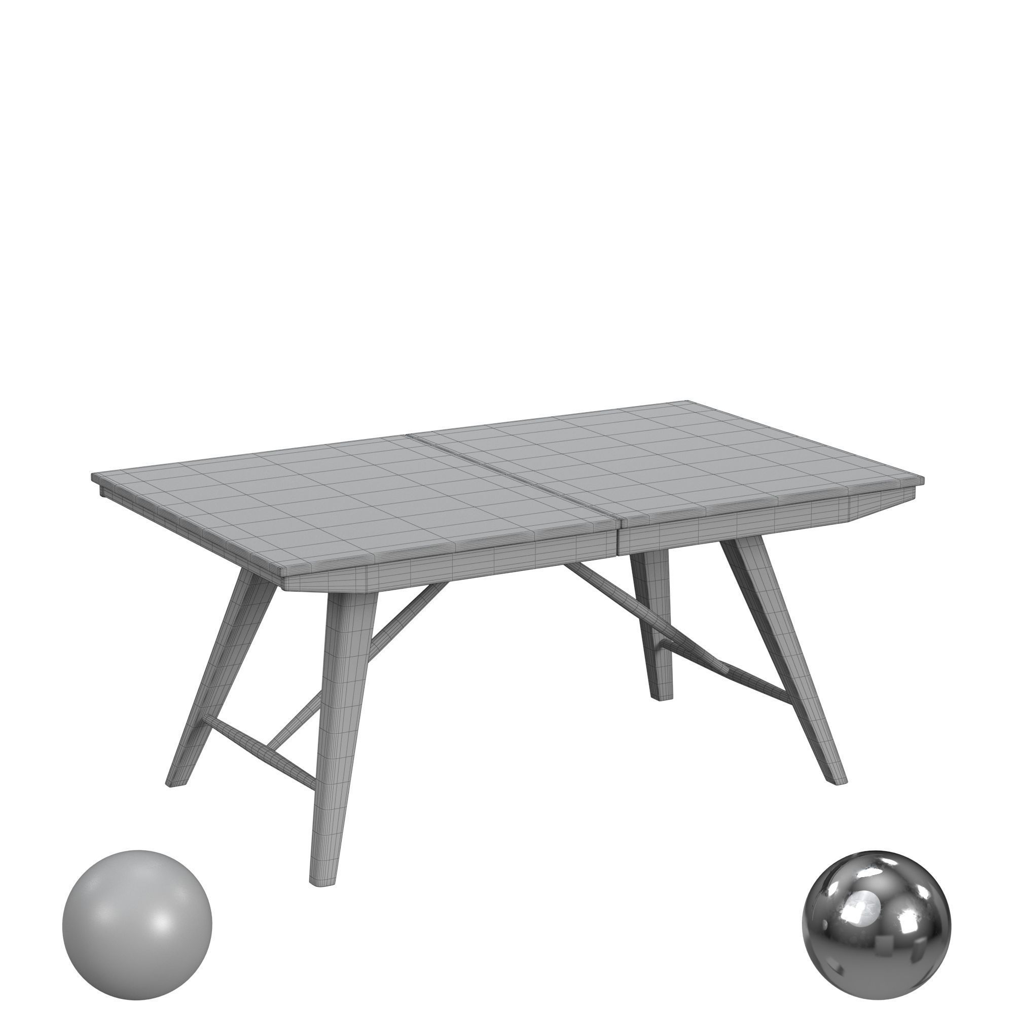 Bayside Trestle Table 3D model_3