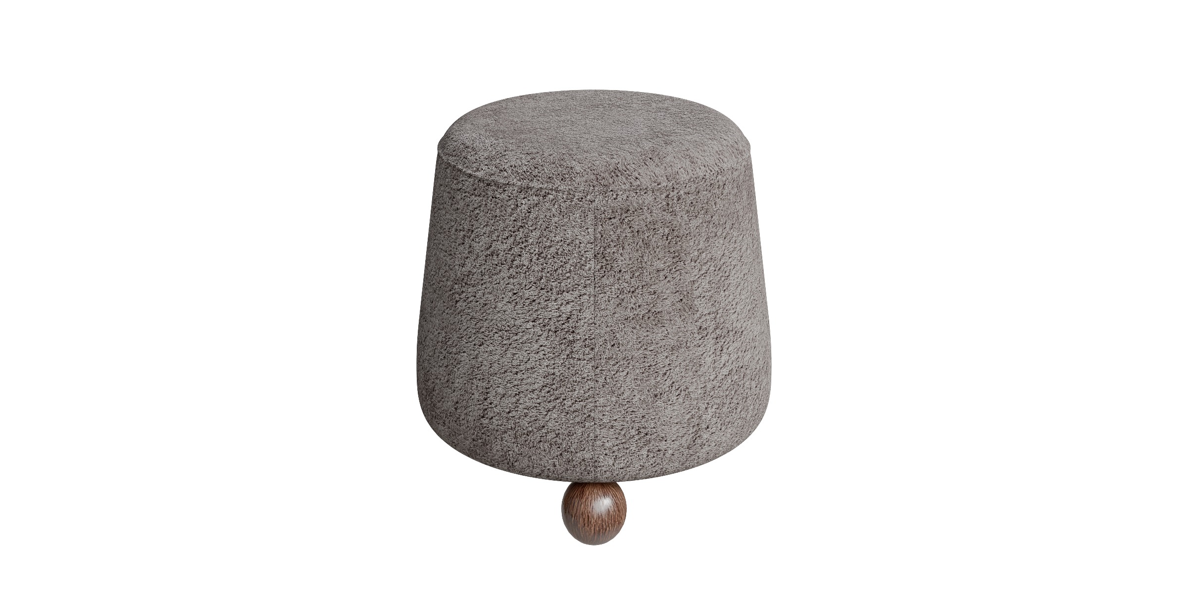 3 Legged Round Ottoman Low-poly 3D model_8