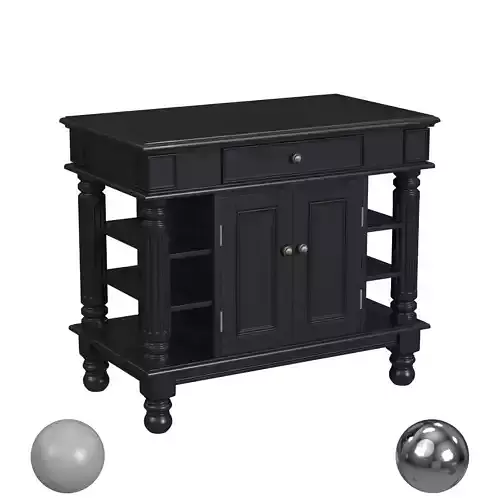 HOMESTYLES Americana Black Kitchen Island