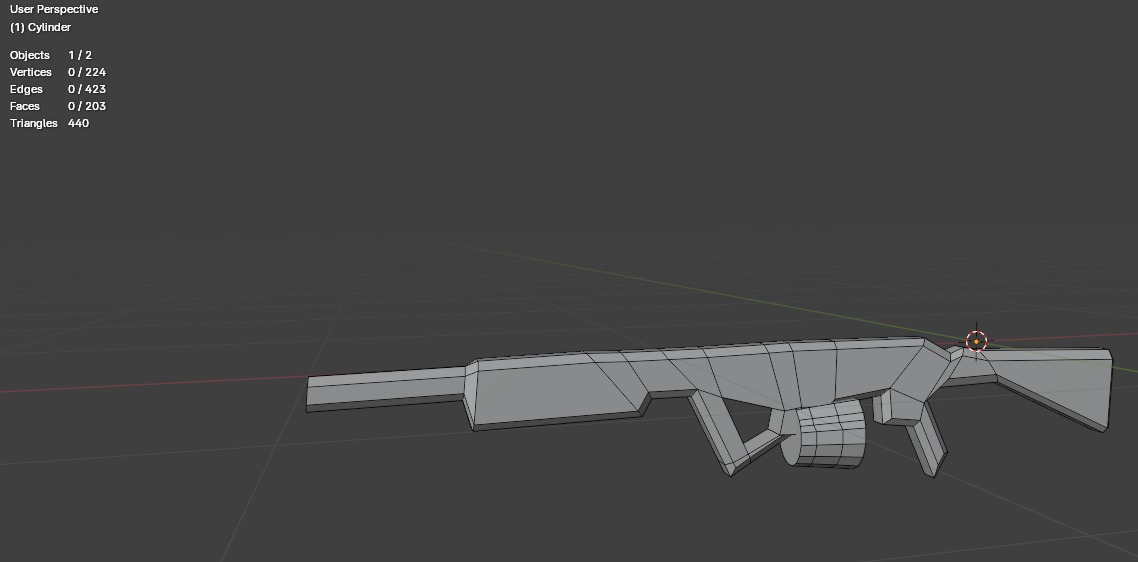 rifle Free low-poly 3D model_4