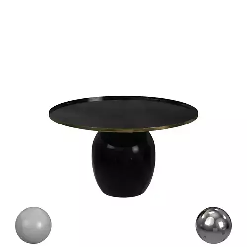 Samara Enamel Vase Tray Top Coffee Table