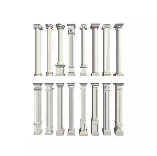 Parametric Classic Columns Family Pack 16 Models for Revit 3D model