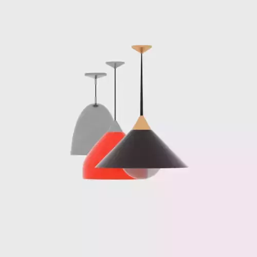Hanging Lights Pack PBR Game Ready Low-poly 3D model Low-poly 3D model