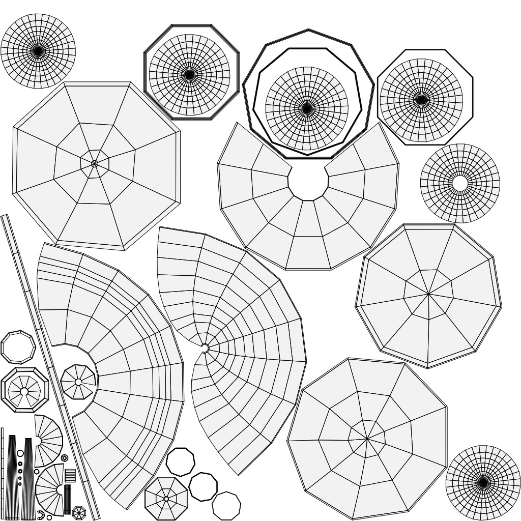 Hanging Lights Pack PBR Game Ready Low-poly 3D model Low-poly 3D model_26