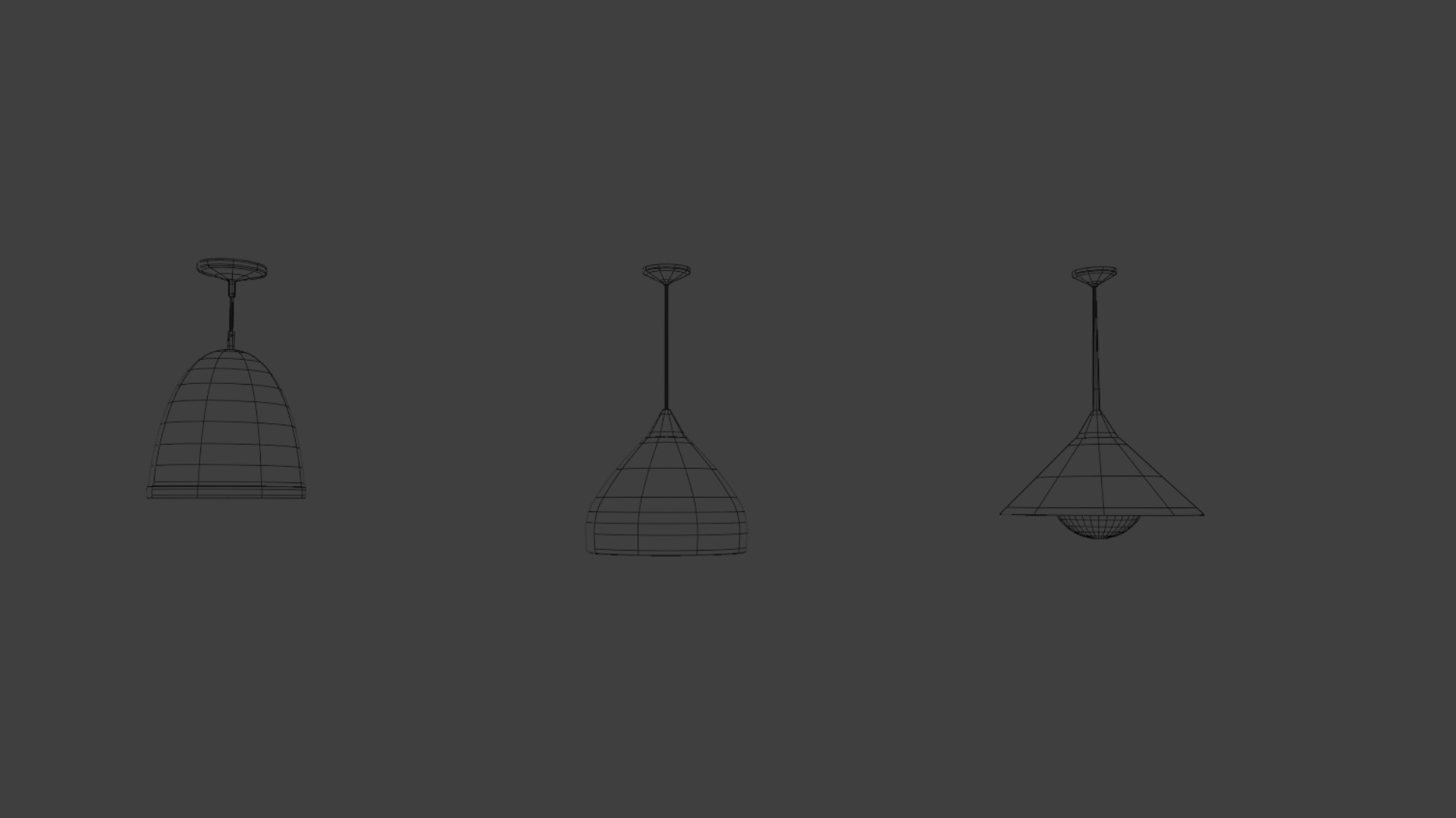 Hanging Lights Pack PBR Game Ready Low-poly 3D model Low-poly 3D model_28
