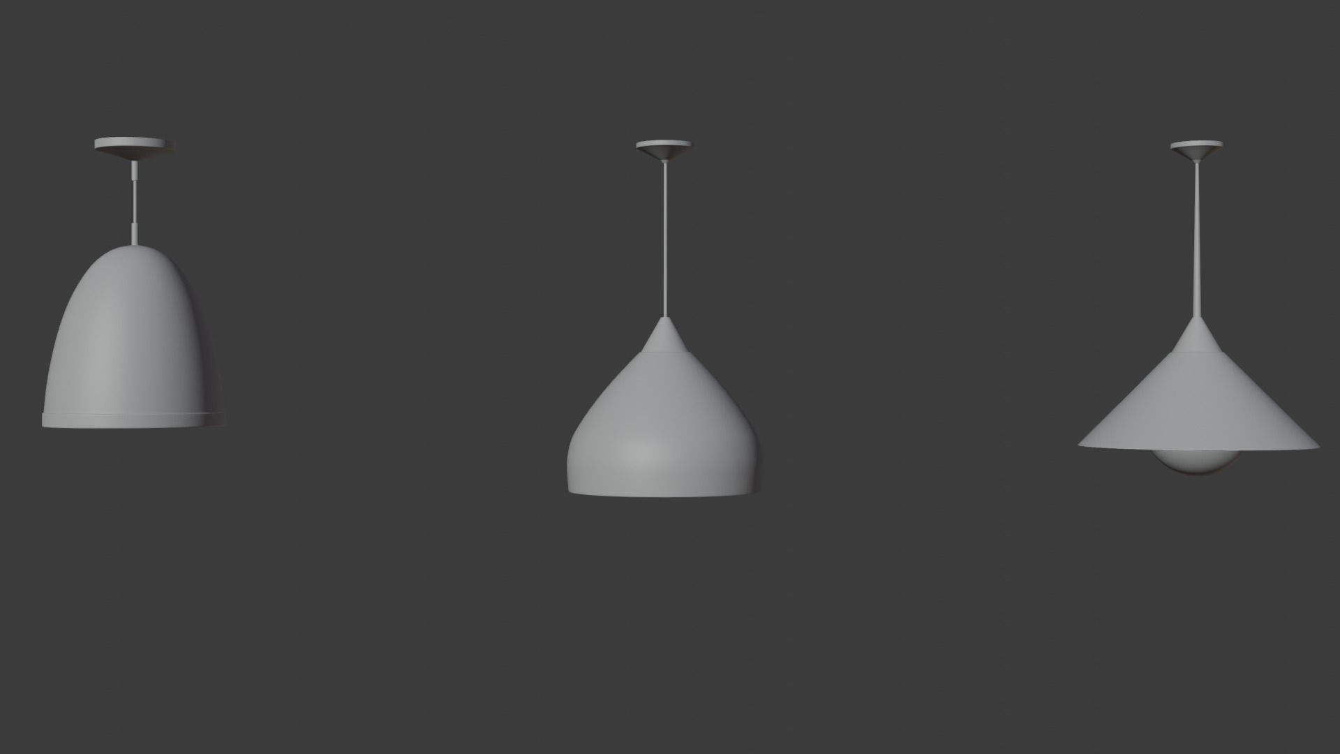 Hanging Lights Pack PBR Game Ready Low-poly 3D model Low-poly 3D model_27